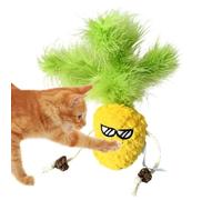 Pineapple Cat Chew Toy, Interactive Plush Teether With Catnip & Sound