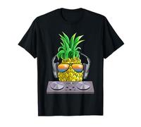 Pineapple DJ Music Camiseta Aloha Beaches Hawaiian Hawaii Camiseta