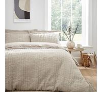 Pineapple Elephant Bedding Tamba Jersey Stripe - Juego de Funda de edredón con Fundas de Almohada, Color Natural