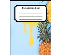 Pineapple head that love music: Pineapple Head Composition Book, 150 8.25x 11in wide ruler page
