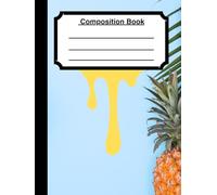 Pineapple head that love music: Pineapple Head Composition Book, 150 8.25x 11in wide ruler page