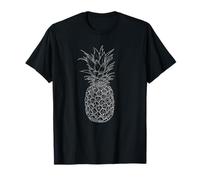 Pineapple Line Art Women Men Tropical Fruit Gift Camiseta