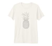 Pineapple Line Art Women Men Tropical Fruit Gift Camiseta Premium