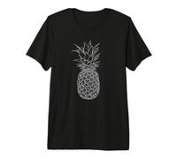 Pineapple Line Art Women Men Tropical Fruit Gift Camiseta Premium