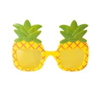 Pineapple Party Sunglasses, Tropical Novelty Eyewear Men Women, 15 x 10 cm, 5,91 x 3,94 pulgadas, Fun Costume Glasses for Travel Photography Beach Festival Pool Gatherings 1 par, amarillo verde