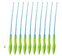 Pineeseatile Paquete de 10 cañas de Pescar de Juguete, Juguete de Pesca Educativo para niños pequeños y niños, Juego de Fiesta en la Piscina al Aire Libre para Uso Diario