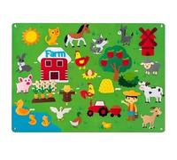 Pineeseatile Tablero de Fieltro para niños pequeños, Tablero de Fieltro difuso para niños pequeños de 41, 3x29, 5 Pulgadas, Historia temática de Granja, Pared de narración de Cuentos Preescolar