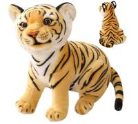 Pineeseatile Tigre de Peluche, Animal de Peluche de Tigre, simulación de Dibujos Animados Lindo, de 10, 6 Pulgadas, Animal de Suave y cómodo para niños, Felpa