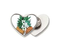 PineFruit Trend - Broche de metal con diseño de corazón de frutas tropicales