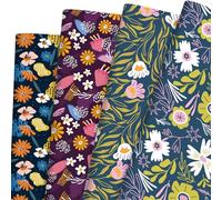 Pineraap 12 hojas de papel de regalo de flores, papel de regalo floral, papel de arte decorativo bohemio vintage para cumpleaños, baby shower, Navidad, despedida de soltera, boda, 19.7 x 27.6 pulgadas