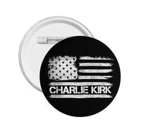 Pines de botón de Charlie Kirk 1993 2025 RIP Pines de Charlie Kirk e insignias circulares de botón Pin de pecho redondo