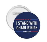 Pines de botón "Estoy con Charlie Kirk" Pines RIP Charlie Kirk e insignias circulares de botón Pin de pecho redondo