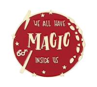 Pines de esmalte del mundo mágico: billetes de tren, gafas de sol, Howler, insignia de solapa, bruja, asistente, Normal, Metal no precioso