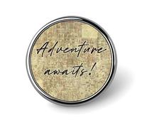 Pines de esmalte Piezas y pienso para mí mismo Qué mundo tan maravilloso Pines para mochilas Pines de viaje de mapa rústico Pines de botón con cita literaria Regalo de pin moderno para mujeres Niñas M