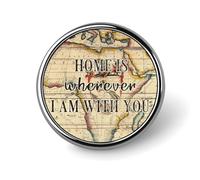 Pines de esmalte Piezas y pienso para mí mismo Qué mundo tan maravilloso Pines para mochilas Pines de viaje de mapa rústico Pines de botón con cita literaria Regalo de pin moderno para mujeres Niñas M