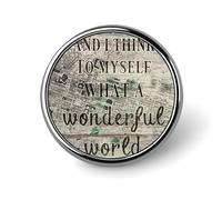 Pines de esmalte Piezas y pienso para mí mismo Qué mundo tan maravilloso Pines para mochilas Pines de viaje de mapa rústico Pines de botón con cita literaria Regalo de pin moderno para mujeres Niñas M