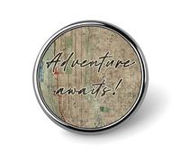 Pines de esmalte Piezas y pienso para mí mismo Qué mundo tan maravilloso Pines para mochilas Pines de viaje de mapa rústico Pines de botón con cita literaria Regalo de pin moderno para mujeres Niñas M