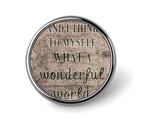 Pines de esmalte Piezas y pienso para mí mismo Qué mundo tan maravilloso Pines para mochilas Pines de viaje de mapa rústico Pines de botón con cita literaria Regalo de pin moderno para mujeres Niñas M