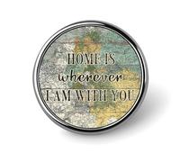 Pines de esmalte Piezas y pienso para mí mismo Qué mundo tan maravilloso Pines para mochilas Pines de viaje de mapa rústico Pines de botón con cita literaria Regalo de pin moderno para mujeres Niñas M