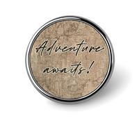 Pines de esmalte Piezas y pienso para mí mismo Qué mundo tan maravilloso Pines para mochilas Pines de viaje de mapa rústico Pines de botón con cita literaria Regalo de pin moderno para mujeres Niñas M