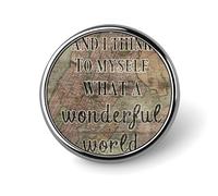 Pines de esmalte Piezas y pienso para mí mismo Qué mundo tan maravilloso Pines para mochilas Pines de viaje de mapa rústico Pines de botón con cita literaria Regalo de pin moderno para mujeres Niñas M