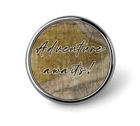 Pines de esmalte Piezas y pienso para mí mismo Qué mundo tan maravilloso Pines para mochilas Pines de viaje de mapa rústico Pines de botón con cita literaria Regalo de pin moderno para mujeres Niñas M