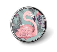 Pines de flamenco personalizados de 1 pulgada, broche de cuello personalizado, insignia vintage para bolsos, sombreros, chaquetas, mochilas, trajes, camisas, decoración de ropa, colección de joyas, r