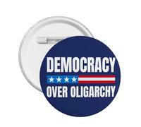 Pines de protesta "Democracia sobre la oligarquía" - Broche decorativo "Lucha contra la oligarquía" - Insignias metálicas - 1 unidad