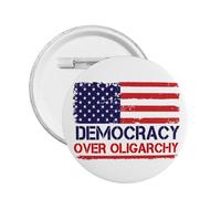 Pines de protesta "Democracia sobre la oligarquía" - Broche decorativo "Lucha contra la oligarquía" - Insignias metálicas - 1 unidad