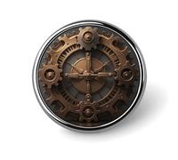 Pines de reloj con engranajes Steampunk personalizados de 1 pulgada, broche de cuello personalizado, insignia vintage para bolsos, sombreros, chaquetas, mochilas, trajes, camisas, ropa, decoración, c