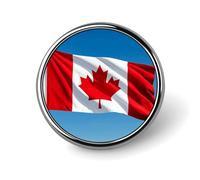 Pines de solapa con la bandera de Canadá retro personalizados de 1 pulgada para trajes, broches divertidos para hombres y mujeres, insignias vintage para bolsos, chaquetas, mochilas, sombreros, boton