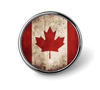 Pines de solapa con la bandera de Canadá retro personalizados de 1 pulgada para trajes, broches divertidos para hombres y mujeres, insignias vintage para bolsos, chaquetas, mochilas, sombreros, boton