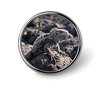 Pines de solapa de iguana marina personalizados de 1 pulgada para trajes, broches divertidos para hombres y mujeres, insignias vintage para bolsos, chaquetas, mochilas, sombreros, botones, colección