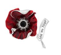 Pines de solapa esmaltados amapolas para que no nos olvidemos de flores insignias broche, Día de conmemoración, regalo, broche de flores, solapa de memoria, Einheitsgröße, como se describe