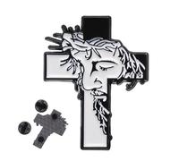 Pines de Solapa Jesús - Broches de fe cristiana, alfileres decorativos de mochila | Figuras religiosas de estilo vintage, diseño de emblema dorado perfecto para eventos de la iglesia, escuela