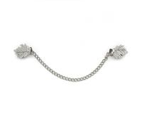 Pines De Solapa Para Hombres Vintage flor cadena cárdigan Clip Retro borla hebillas capa camisa broche de cuello Pin joyería accesorios ropa(Leaf paleo silver)