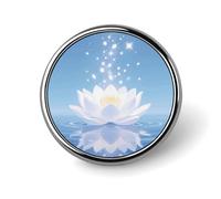 Pines de solapa personalizados de 1 pulgada con diseño de flor de loto mágica para trajes, broches divertidos para hombres y mujeres, insignias vintage para bolsos, chaquetas, mochilas, sombreros, bo