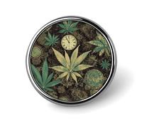 Pines de solapa personalizados de 1 pulgada con la frase "A Puff in Time Weed" para trajes, broches divertidos para hombres y mujeres, insignias vintage para bolsos, chaquetas, mochilas, sombreros, b