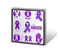 Pines del Día Mundial de Concientización sobre el Abuso de Ancianos, insignias cuadradas, prendedores de solapa, botones esmaltados, decoraciones para fiestas