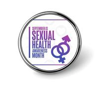 Pines del mes de concientización sobre la salud sexual, botones redondos, insignias, broches, alfileres esmaltados, artículos de fiesta, decoración para sombreros, ropa y bolsos