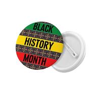 Pines del mes de la historia afroamericana, broches redondos, botones, insignias, pegatinas, letreros, insignias de metal, decoración para ropa, mochilas, sombreros
