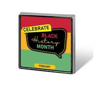 Pines del Mes de la Historia Afroamericana, insignias cuadradas, prendedores de solapa, botones esmaltados, decoraciones para fiestas