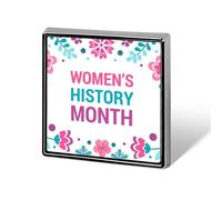 Pines del Mes de la Historia de la Mujer, insignias cuadradas, prendedores de solapa, botones esmaltados, decoraciones para fiestas