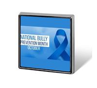 Pines del Mes Nacional del Bullying, insignias cuadradas, prendedores de solapa, botones esmaltados, decoraciones para fiestas