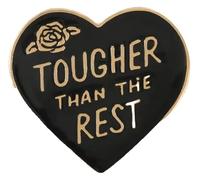 Pines esmaltados con frases temáticas «Never Give Up» y «Live in the Present», Klein, Metal no precioso