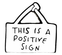 Pines esmaltados con frases temáticas «Never Give Up» y «Live in the Present», Klein, Metal no precioso