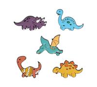 Pines esmaltados de dinosaurio, broches de depredador, insignias de solapa, broche de animales de dibujos animados, pines esmaltados de dinosaurio kawaii para chaquetas, bolsa de ropa, Metal