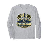 Pinewood Derby Cub Scouts Checkered Flag Racing Trophy Logo Manga Larga