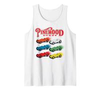 Pinewood Derby Retro Cub Scouts Pop Art Colors Camiseta sin Mangas