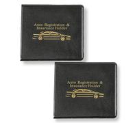 pinflaw 2 soportes para registro de automóviles y seguro, de poliuretano, impermeable, antiarañazos, bolsa protectora transparente integrada, universal para organizador de documentos de automóviles